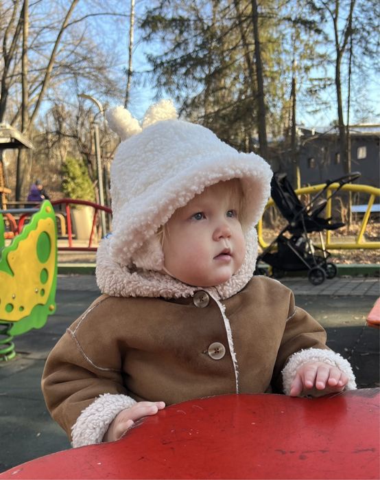 Зимова шапка панама тедді 18-24 міс