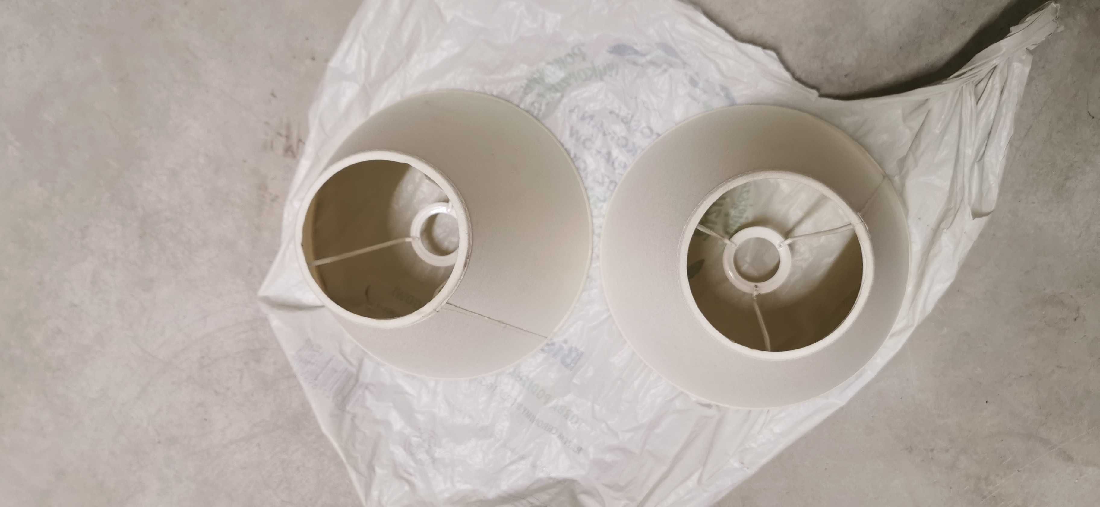 Abażur klosz x2 kolor: krem / Ecru na żarówkę E14 do lampki nocnej
