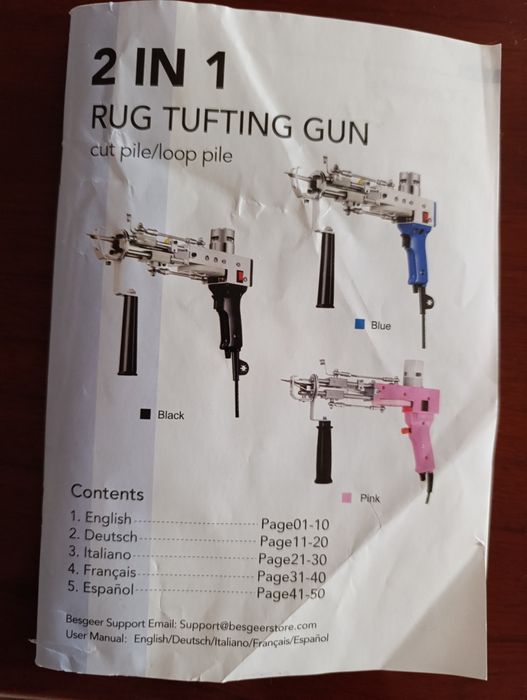 Тафтинговый пистолет для ковров ручной работы и электрическая машинка