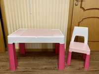Tega Baby Столик и стульчик MULTIFUN розовый стол и стул