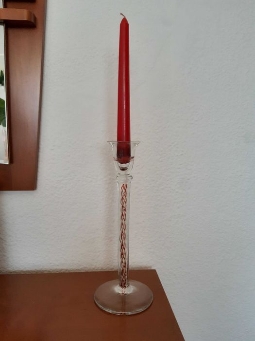 Castiçal antigo "air twist" (Itália) séc. XX