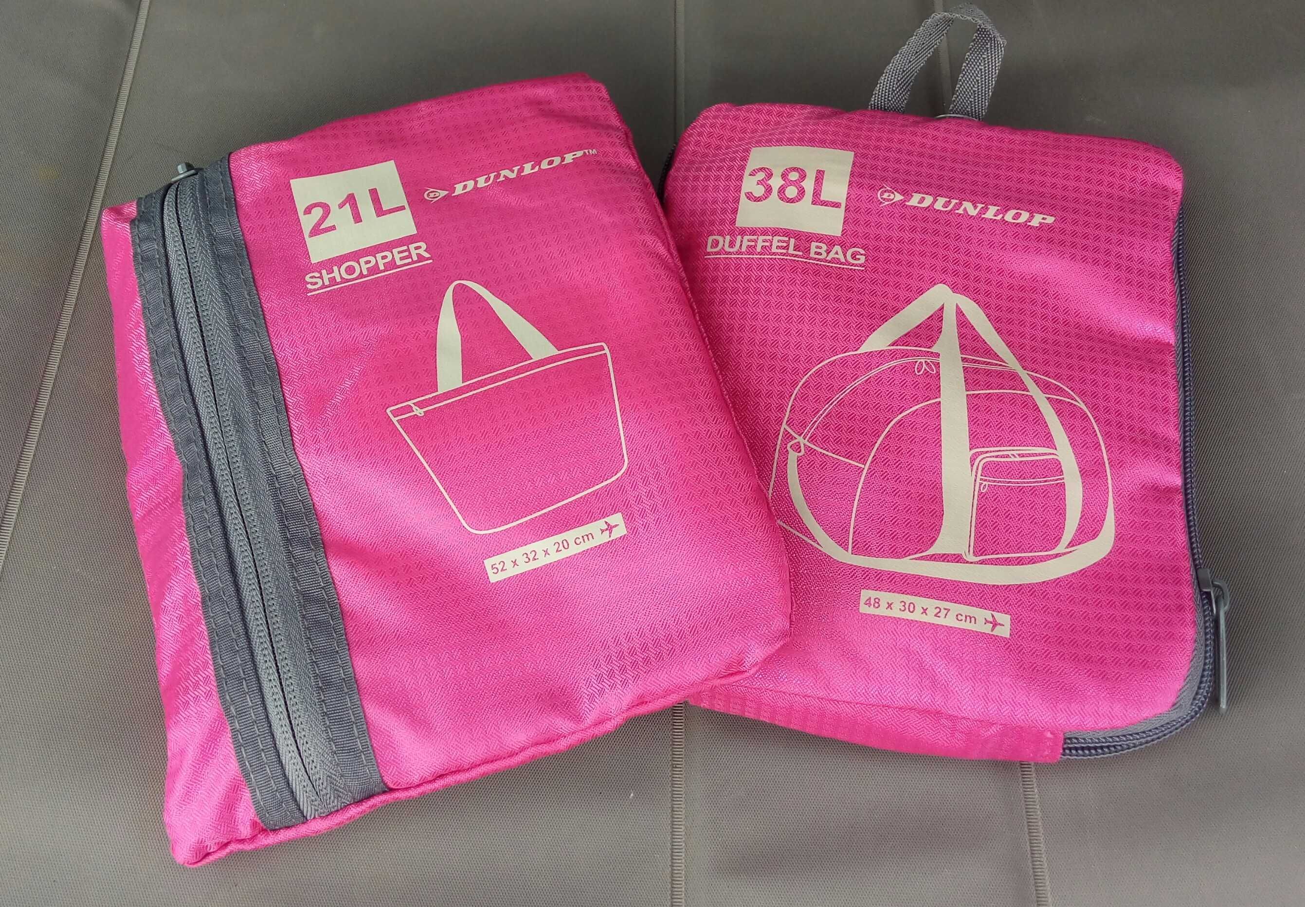 Torby Dunlop. 2 sztuki - podróżna i zakupowa. 38 i 21 litrów