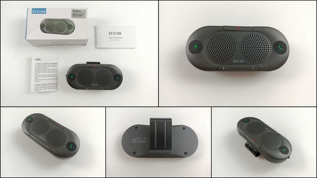 Besign BK06 - zestaw głośnomówiący Bluetooth 5.0 z czujnikiem ruchu