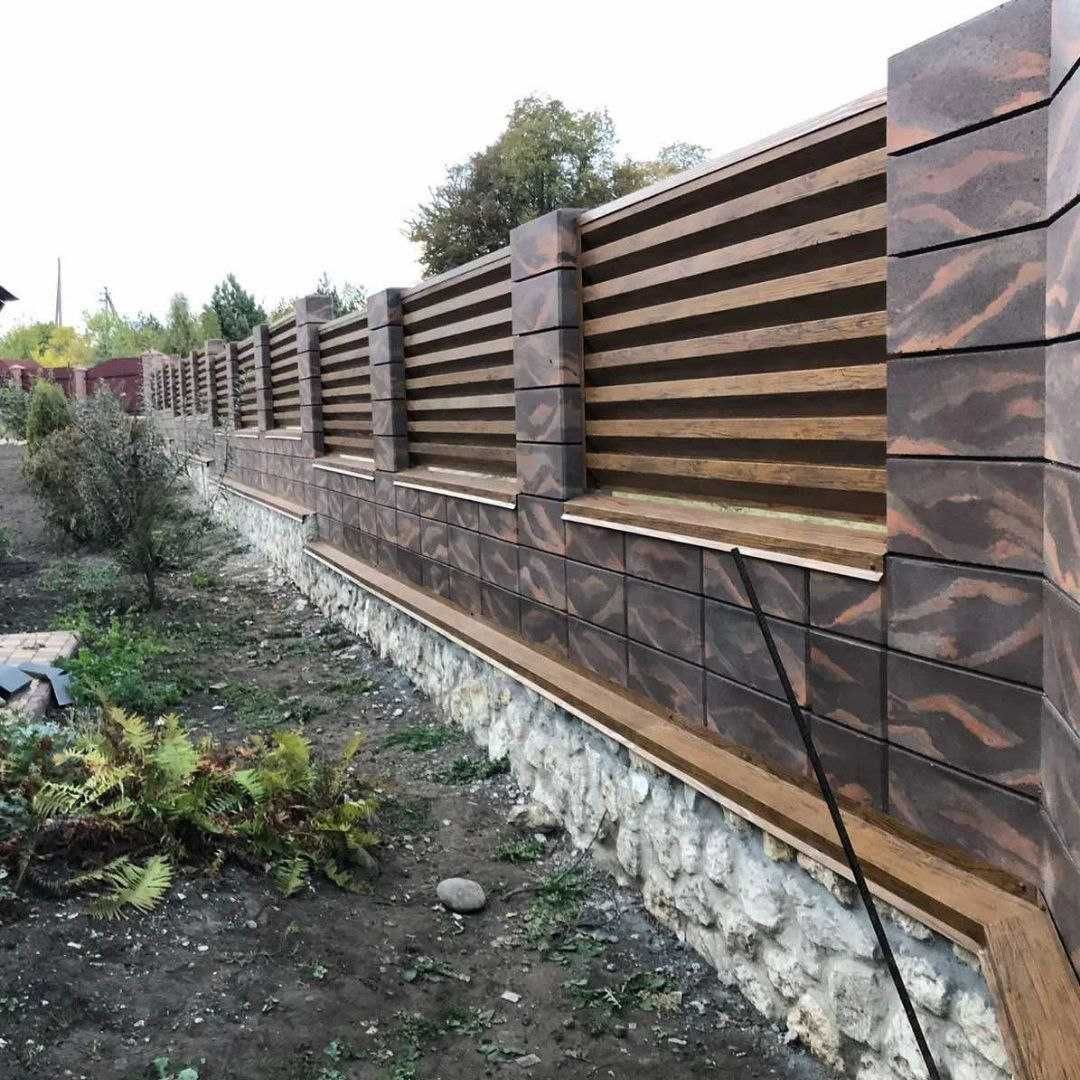 Бетонные/Модульные блоки для ограждения/забора Бровары доставка