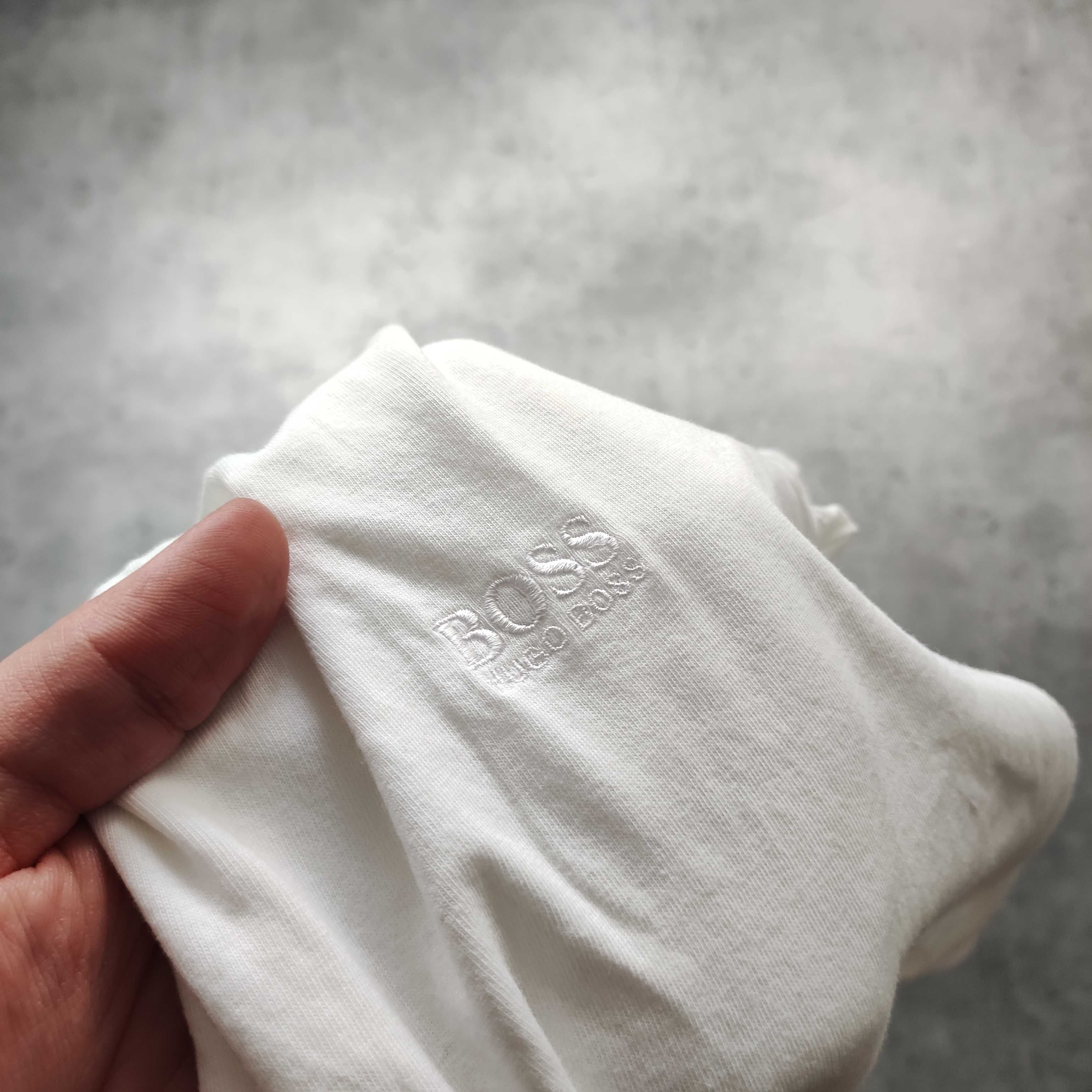 MĘSKA Elegancka PREMIUM Koszulka Basic Czysta Hugo Boss Haft Logo
