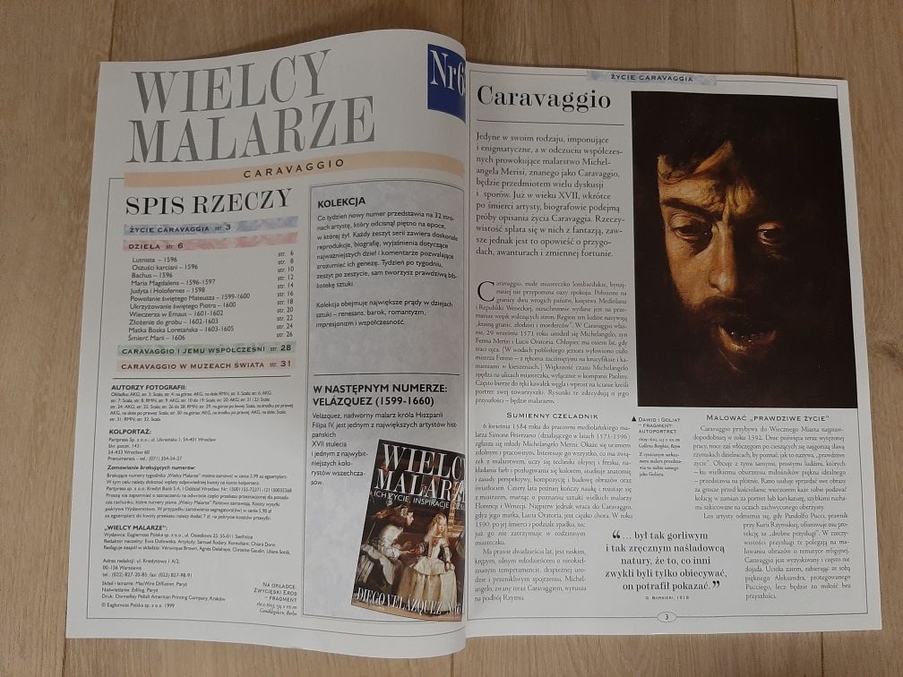 Caravaggio nr 65 - Wielcy malarze