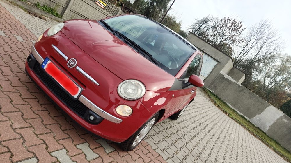 Fiat 500/klima/ pół skóry/ chromy/kamera/cofana /salon Polska