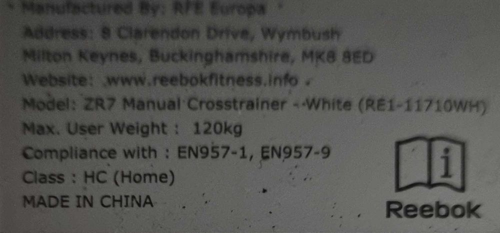 Orbitrek Reebok ZR7 ELLIPTICAL