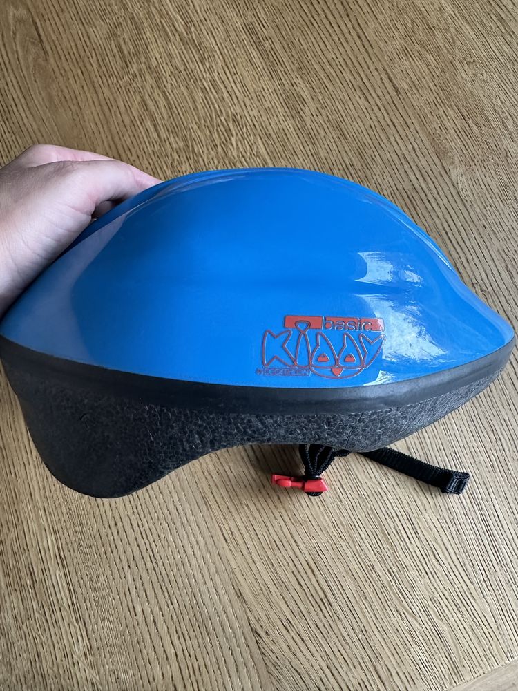 Kask dziecięcy btwin Decathlon niebieski