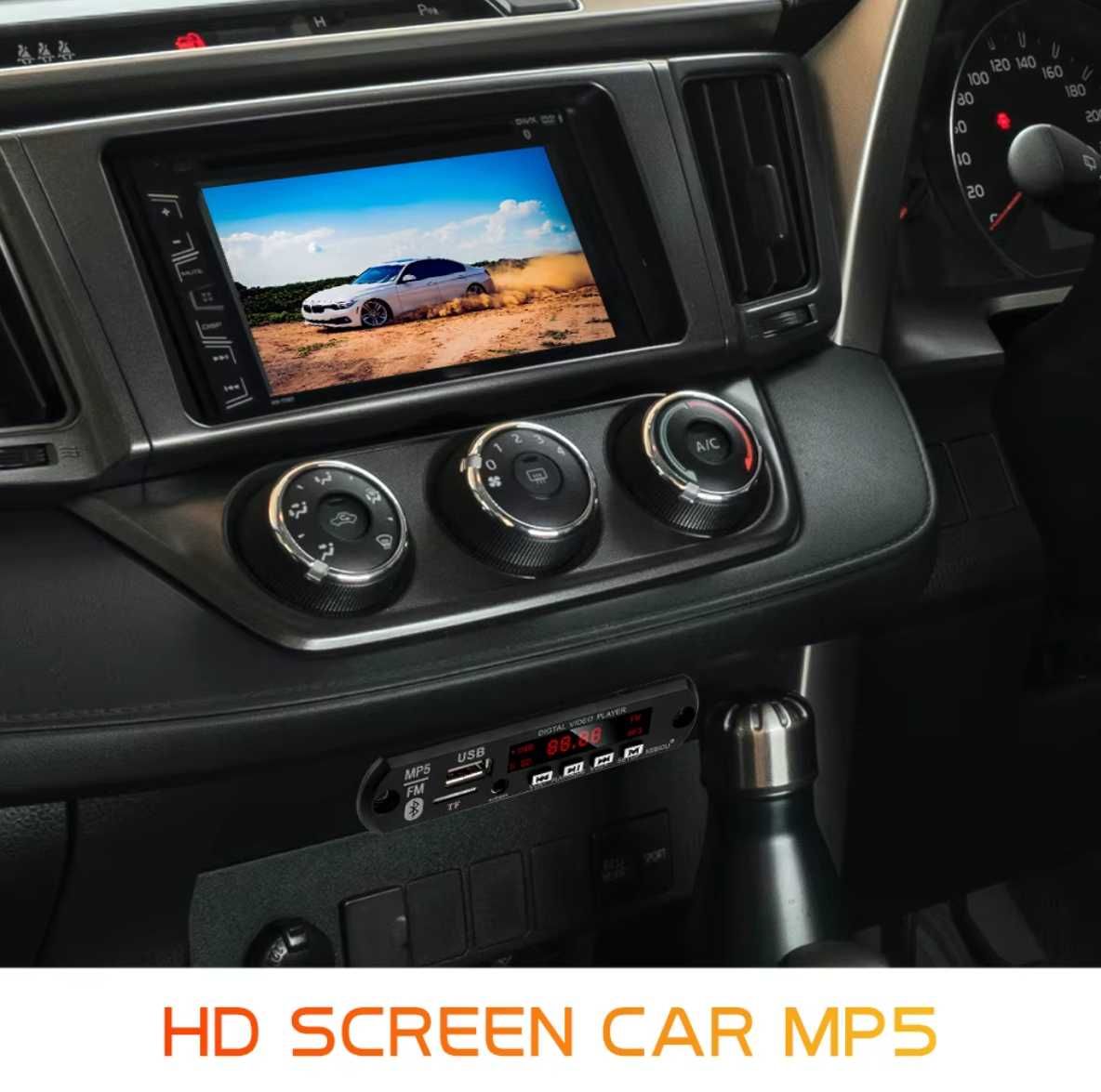 Bluetooth MP5 MP4 MP3 Декодер DC 12В 1080P HD Video Player FM AUX USB