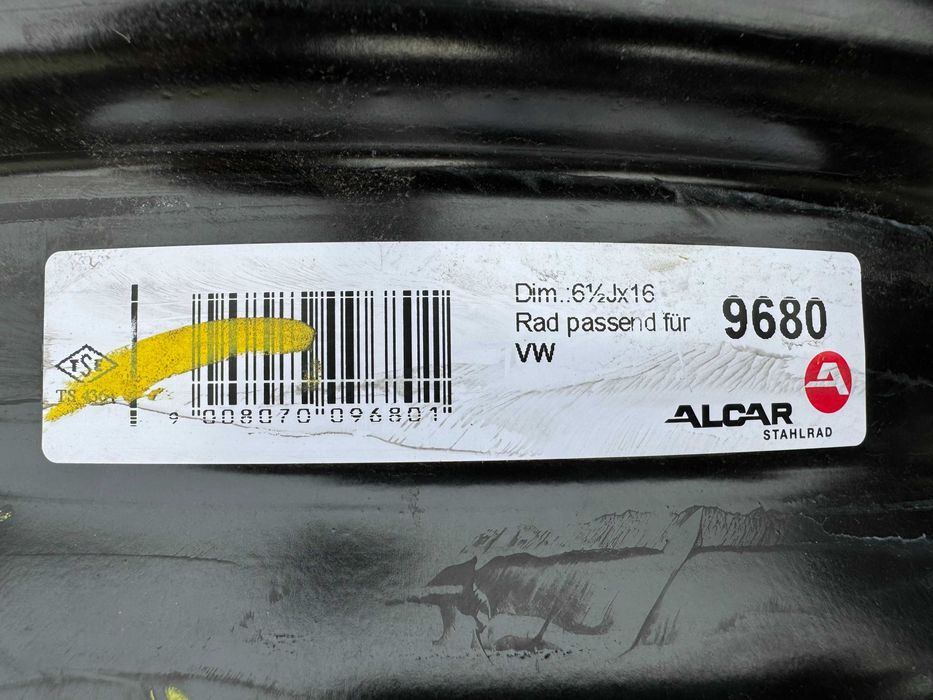 4x felga stalowa 6,5Jx16 VW Golf Audi A3 Seat Skoda 5x100 ET42 nowe