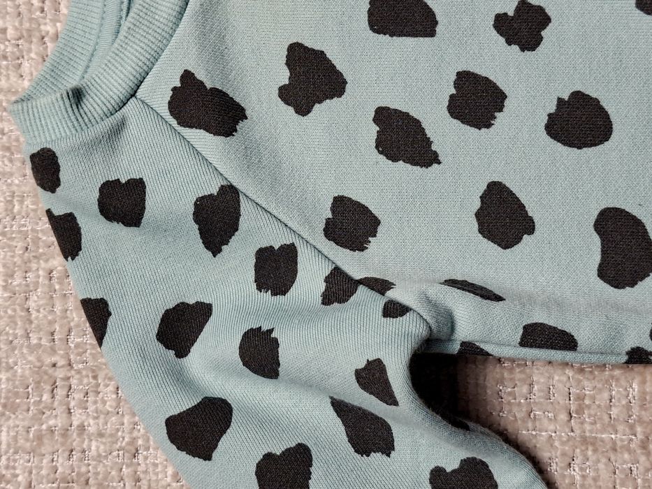 Bluza dresowa dziewczęca  miętowa 6-9 miesięcy