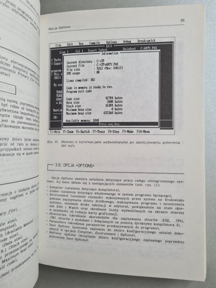 Turbo Pascal 5.5 - Andrzej Marciniak. Książka