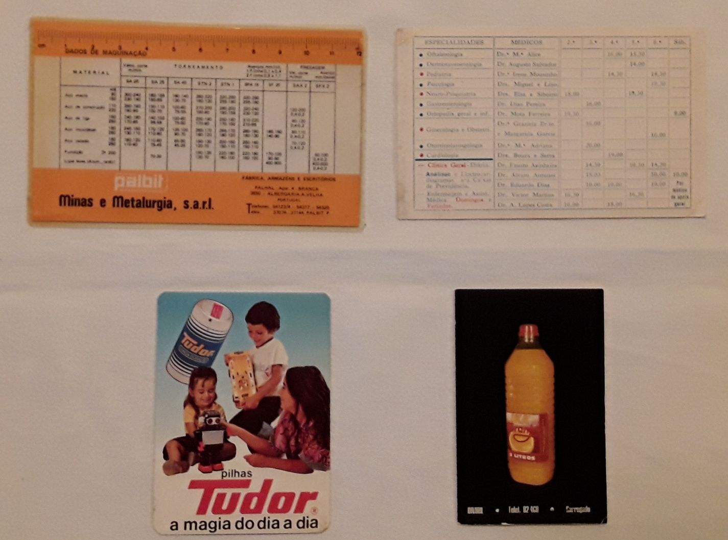 Calendários de bolso anos 80