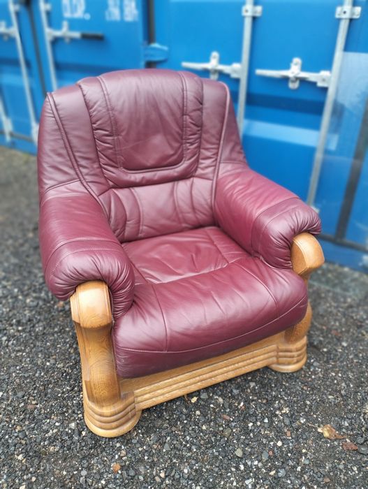 Komplet skórzany plus ława