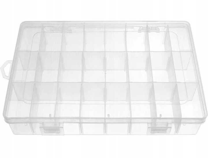 Organizer 24 przegródki 3 pojemnik OR3 19,5 x 13 x 3,6cm na drobiazgi