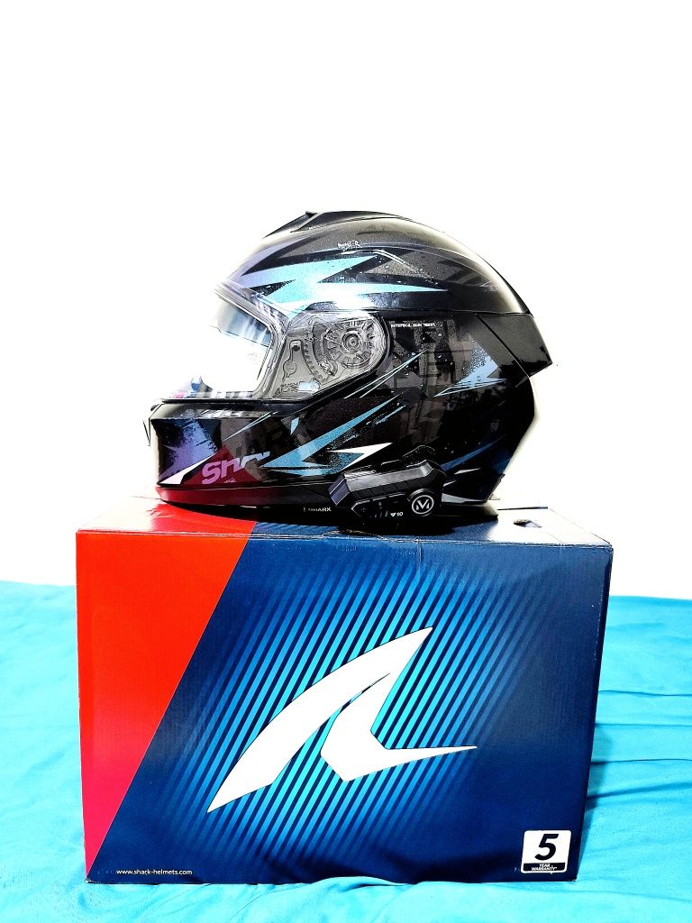 Capacete Shark D-skawl 3 com intercomunicador