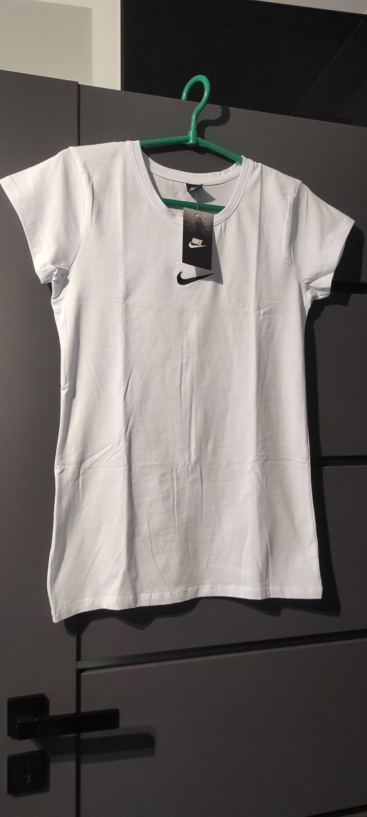 Biały t-shirt, koszulka z krótkim rękawem roz 158-164