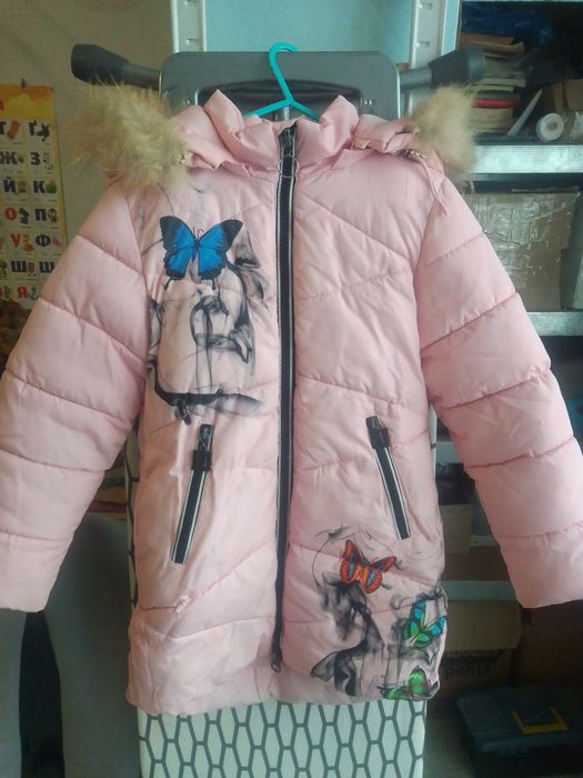 Куртка зимова подовжена тепла, 104, 4-6 років