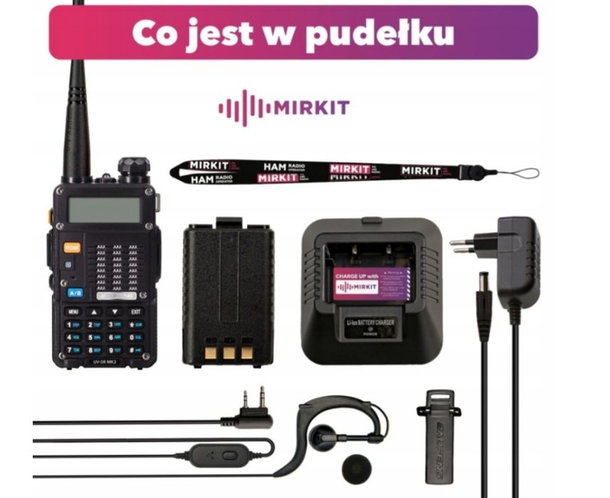 Baofeng UV5R Nowy + GRATISY !!! DUŻY ZESTAW !!!