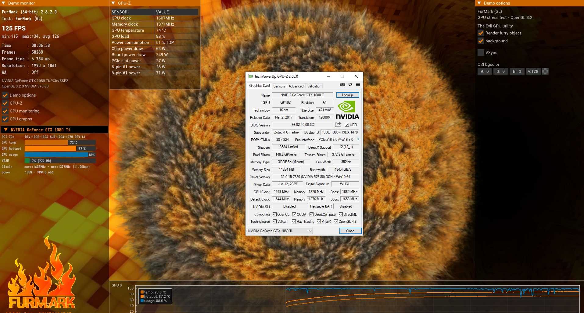 Ігрова відеокарта Zotac GTX 1080 ti extreme plus OC