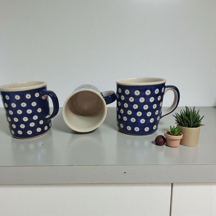 Kubki Gat 2 kpl.6sztuk.Ceramika Bolesławiec