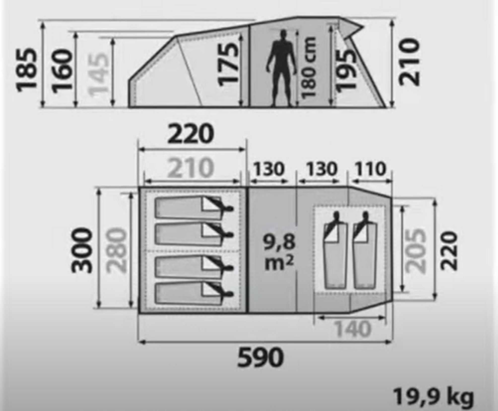 Tenda Decathlon Quechua Alpernaz 6.3 XL