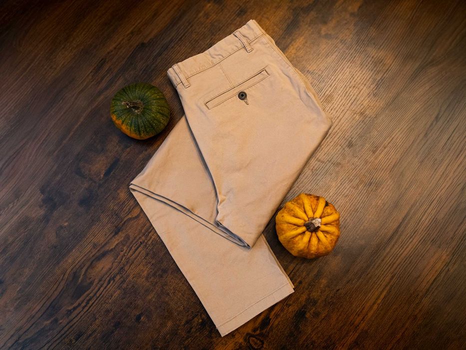 Spodnie Męskie H&M Skinny Fit Chino – Jasny Beż, Rozmiar 34