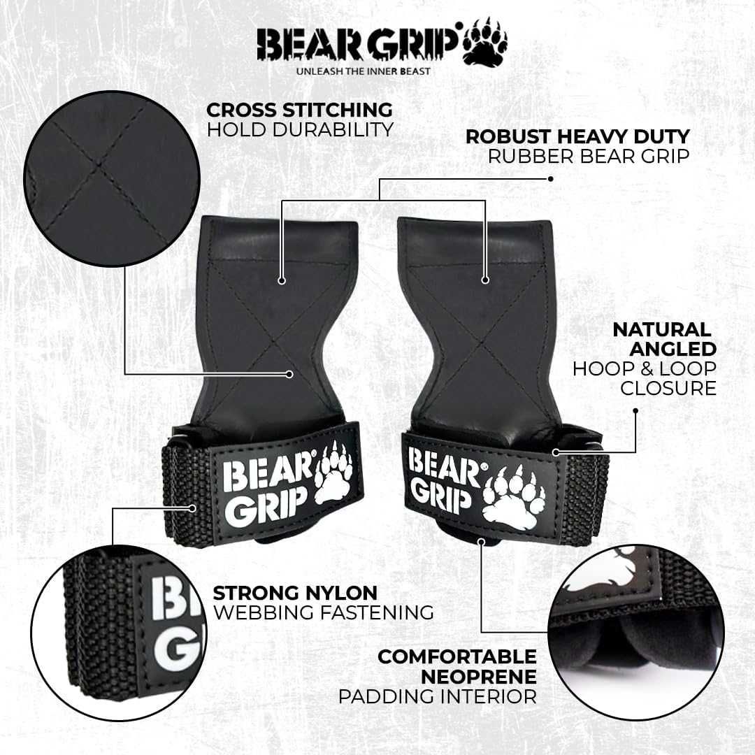 BEAR GRIP Paski haczyki Multi Grip do podnoszenia ciężarów