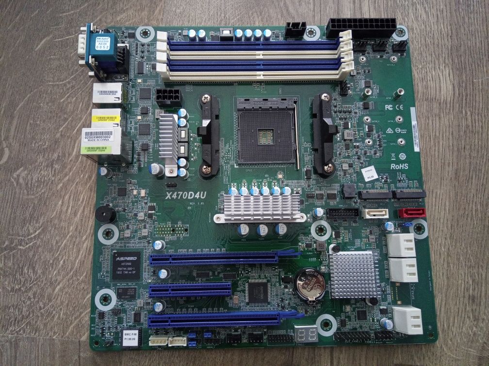 Серверна материнська плата ASRock X470D4U AM4, DDR4
