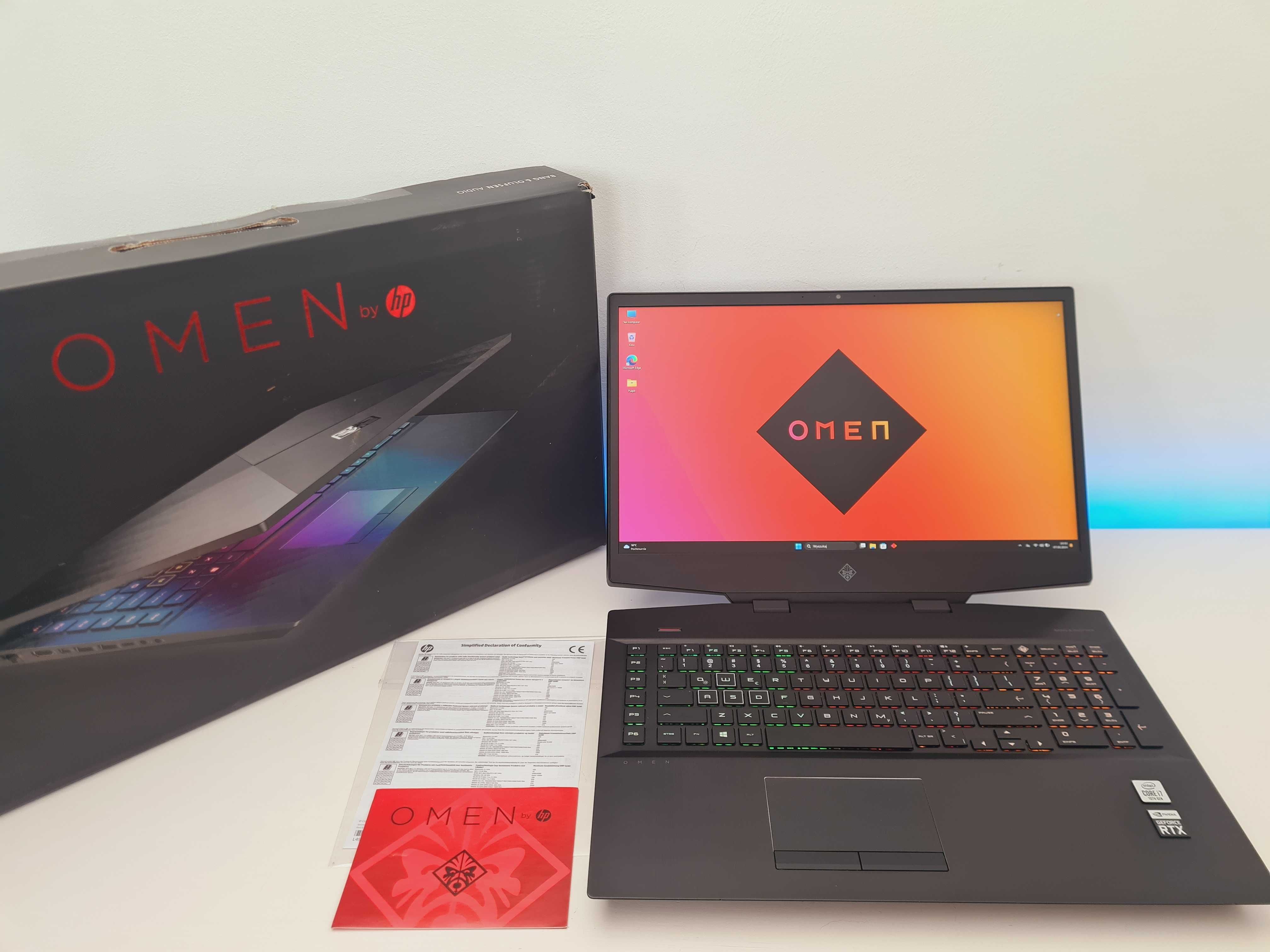 Gamingowy OMEN 17.3" i7-10th RTX 2070 16GB RAM Laptop do GIER G07