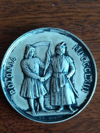 Medal patriotyczny  Powstanie Styczniowe 1863 -b.rzadki  ,srebro