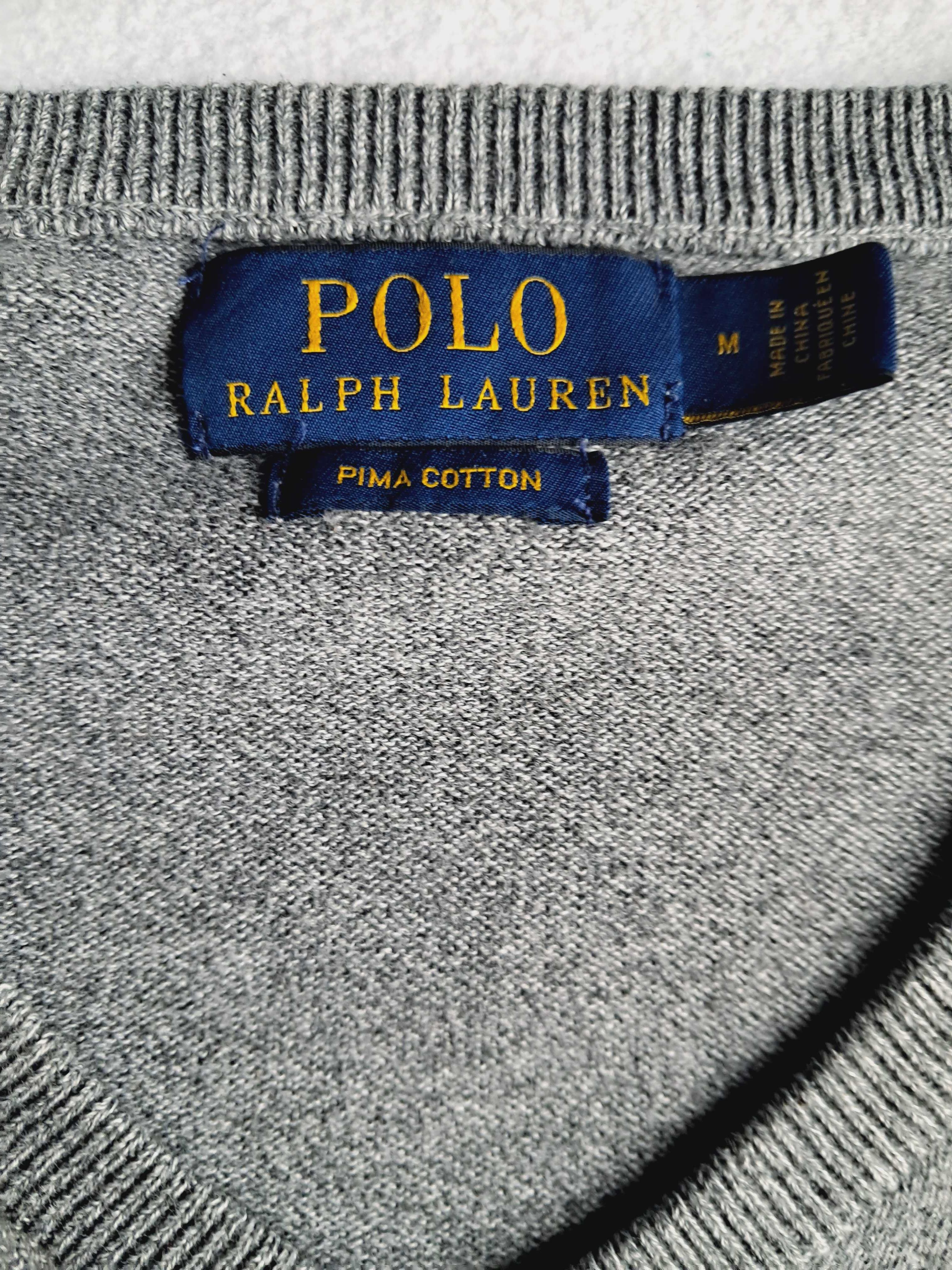 Подростковый серый брендовый свитер Ralph Lauren размер M