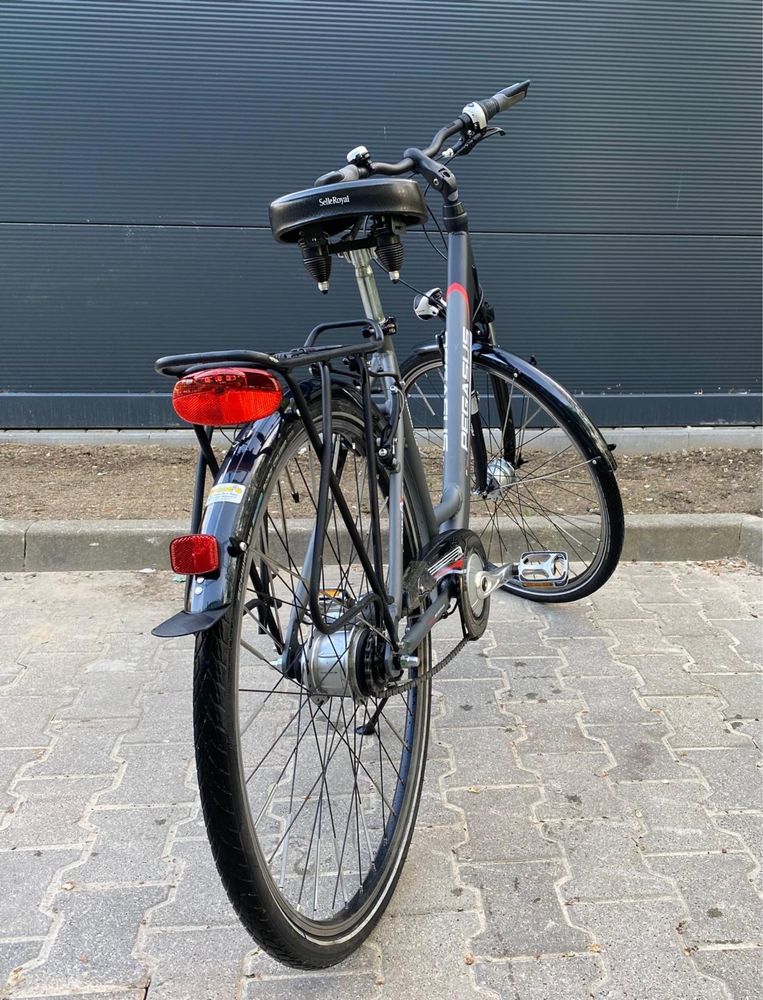 Lekki rower miejski aluminiowy czarny 28’ z niemiec