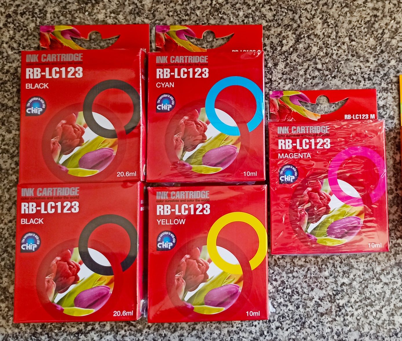 Pack de 8 tinteiros compatíveis LC-123