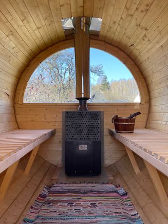 Mobilna sauna - piec opalany drewnem, duża 8 osób, spa pod Twoim domem
