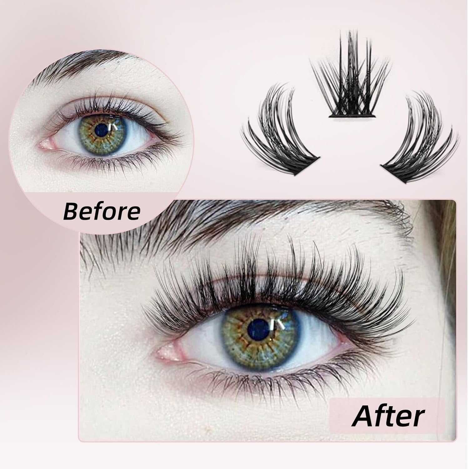 Zestaw do przedłużania rzęs Higu Clace DIY 144 szt kępek rzęs 8-16 mm