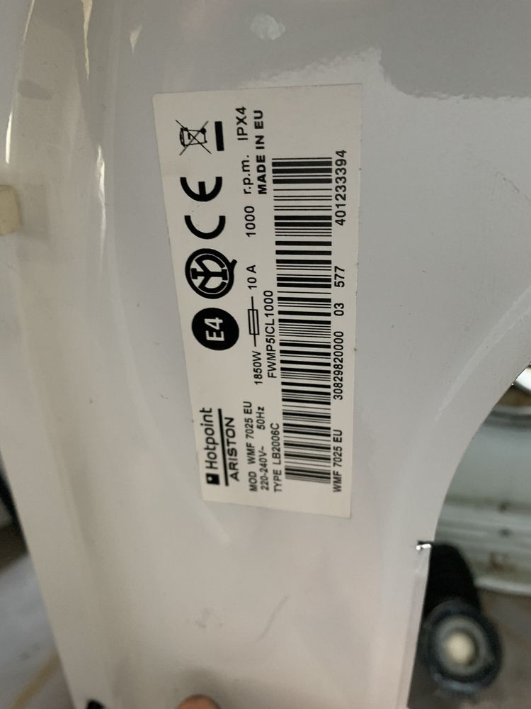 Vendo peças maquina lavar roupa hotpoint-ariston