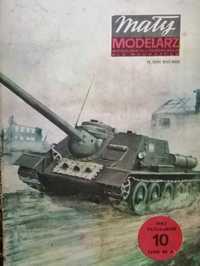 model kartonowy średnie działo pancerne SU-100 Mały Modelarz 10/1983