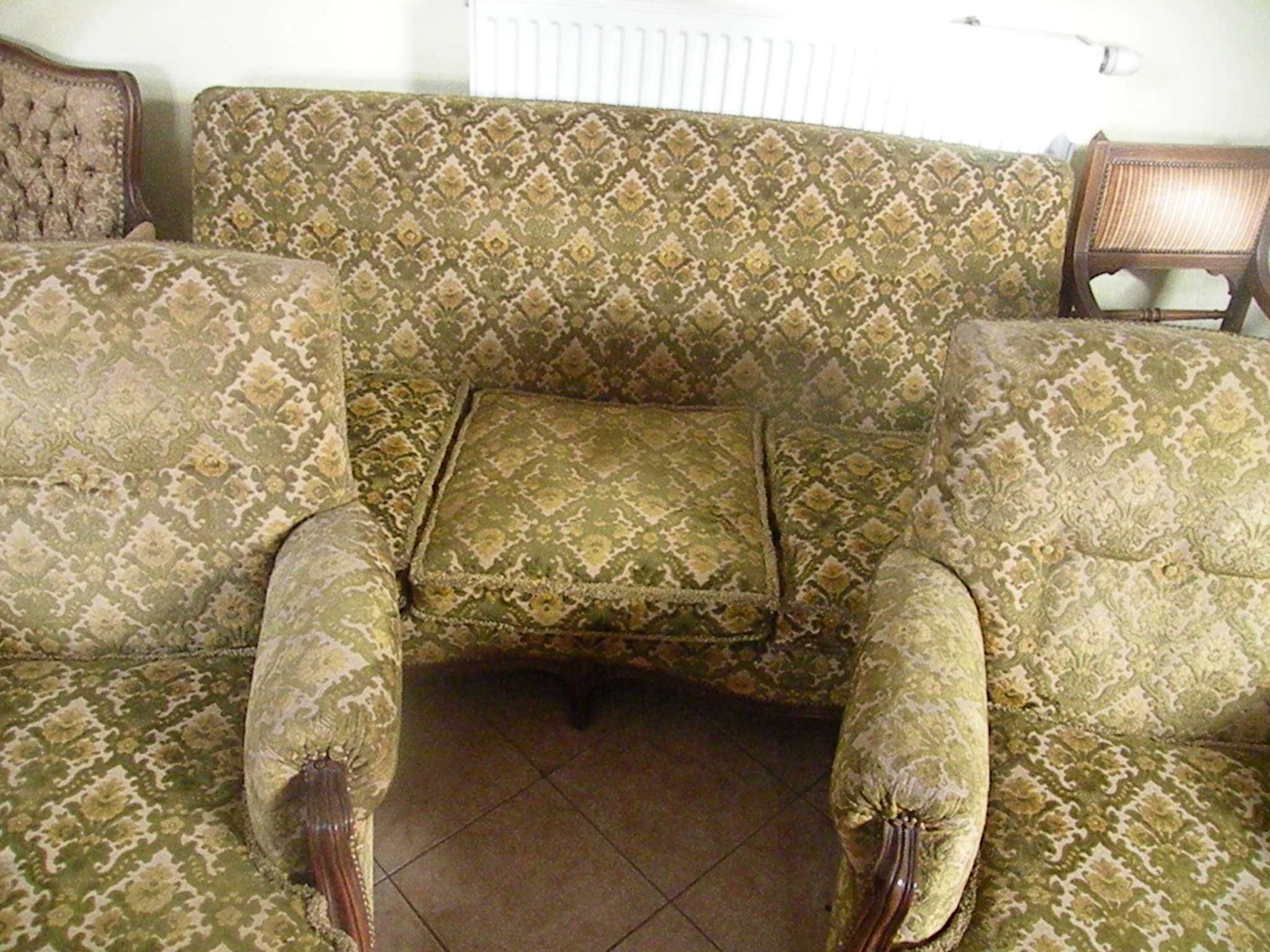 Sofa i 2 Fotele w Stylu Ludwika
