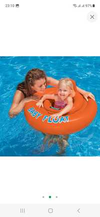 Дитячий круг плот для плавання Intex Baby Float (до 15кг)  1-3 роки