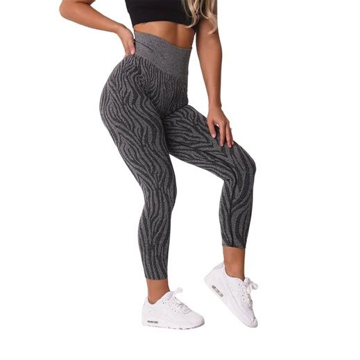 Legginsy damskie zebra bezszwowe