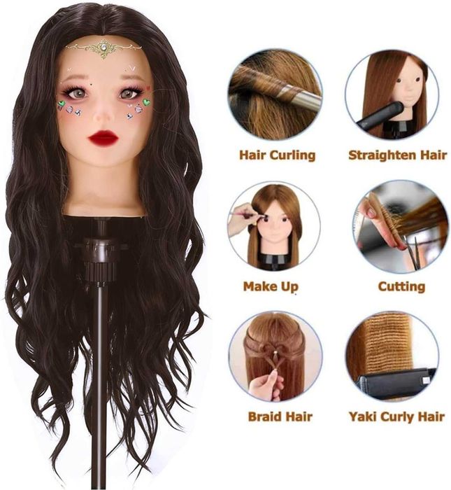 Główka Fryzjerska NOWA Ciemne Włosy