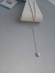 Серебряное колье родированое цепочка с монеткой 45 см подвесом кулоном