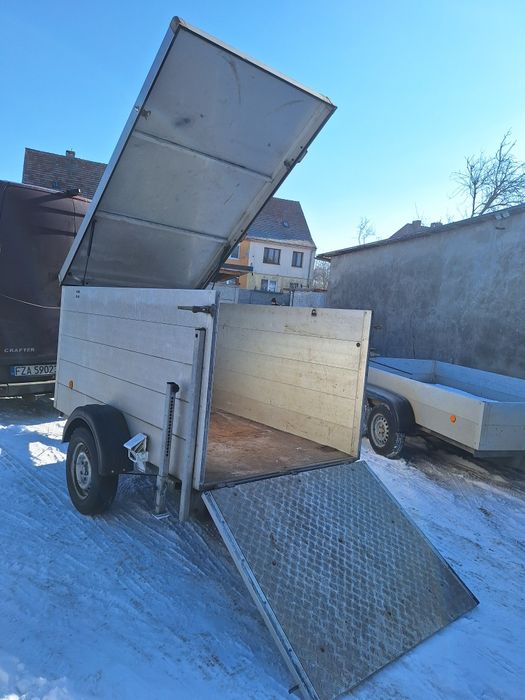 Przyczepa towarowa kontener box aluminiowa zamykana