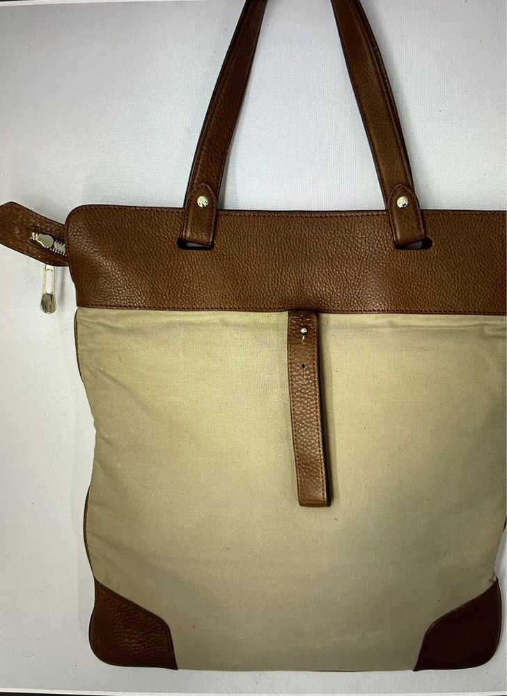 Burberry torba materiał i skóra
