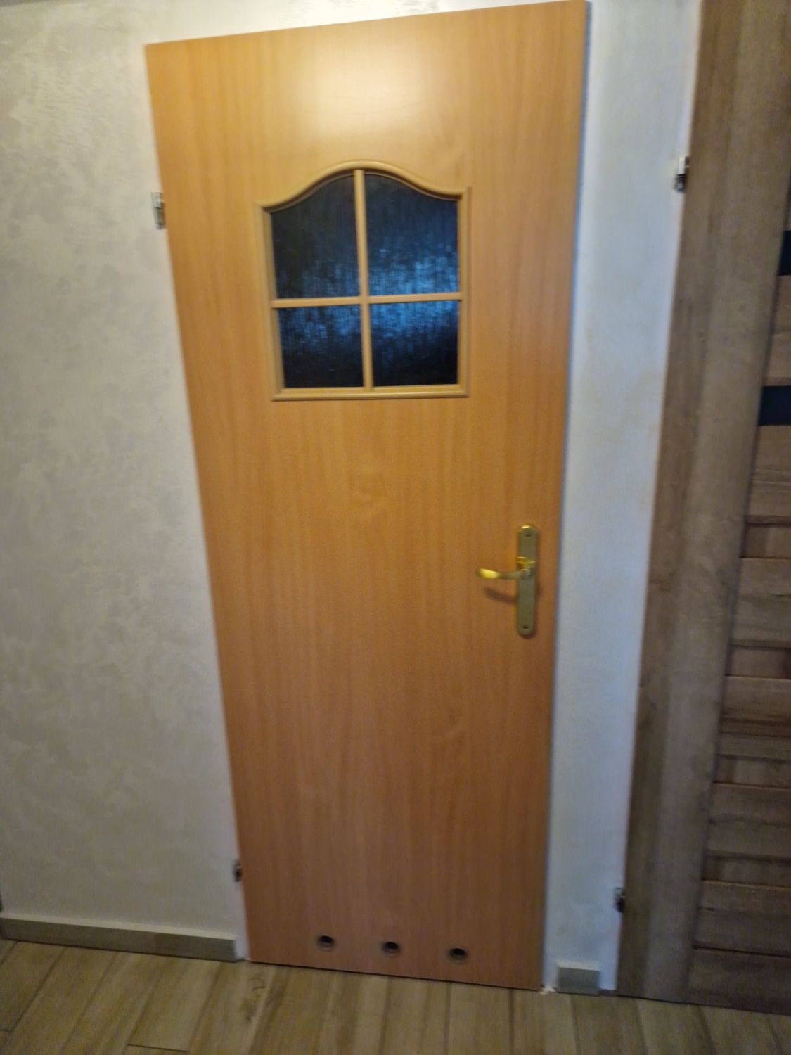 Drzwi wewnętrzne z zamkiem i klamką 70 80 90