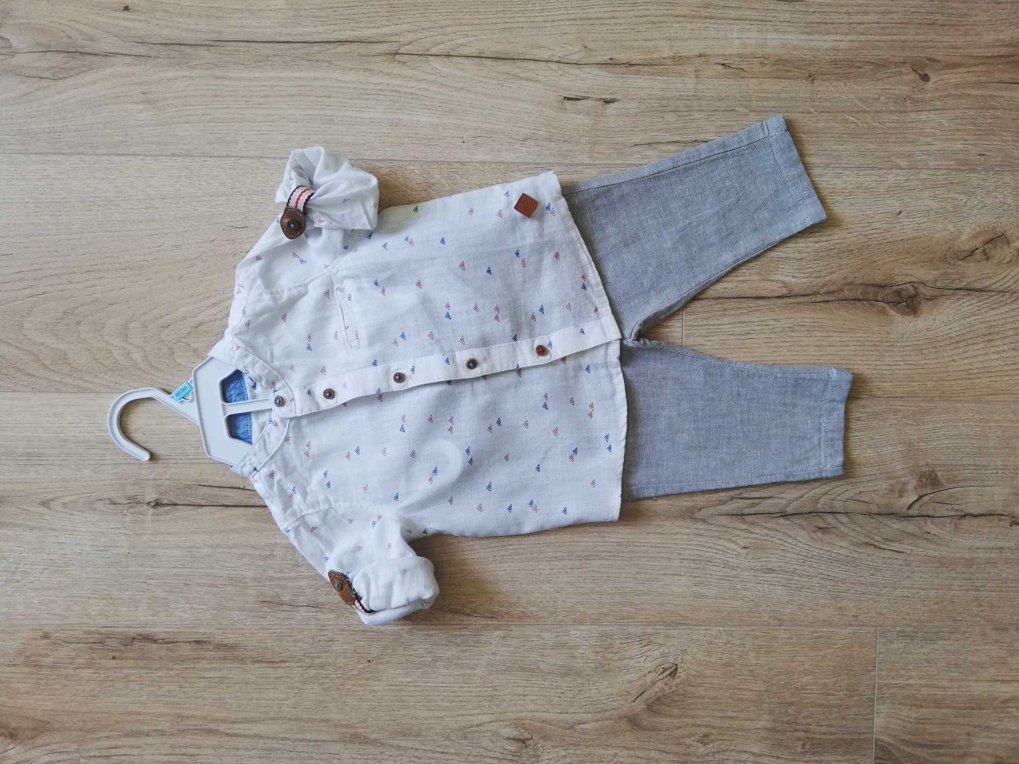 zestaw koszula i spodnie Zara r. 68cm