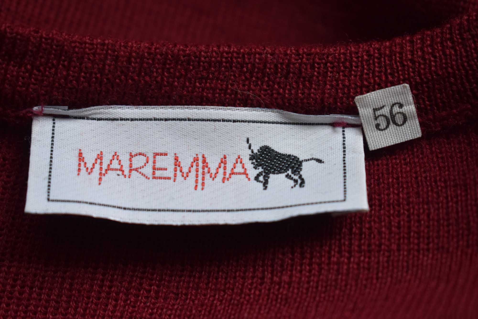 Kamizelka wełniana 56 L XL wełna 50% elegancka blazer bordowa męska