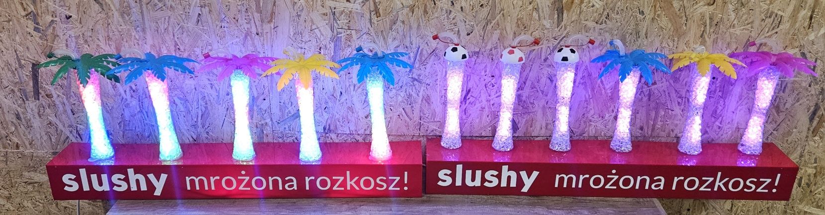 Kolorowe kubki LED Slushy reklama 3D